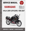 Thumbnail Kawasaki Ninja 250R (GPX250R) 1986-2007 Service Repair Manua