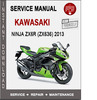 Thumbnail Kawasaki Ninja ZX6R (ZX636) 2013 Service Repair Manual PDF