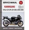 Thumbnail Kawasaki Ninja ZX12R (ZX1200) 2000-2006 Service Manual
