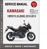 Thumbnail Kawasaki Versys (KLE650) 2010-2013 Service Repair Manual PDF