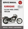 Thumbnail Kawasaki Vulcan Vn500 ( EN500 ) 1996-2008 Service Manual
