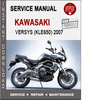 Thumbnail Kawasaki Versys (KLE650) 2007 Service Repair Manual PDF