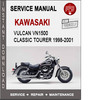 Thumbnail Kawasaki Vulcan VN1500 Classic Tourer 1998-2001 Service Manu