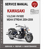 Thumbnail Kawasaki Vulcan VN1600 Mean Streak 2004-2006 Service Manual