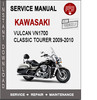 Thumbnail Kawasaki Vulcan VN1700 Classic Tourer 2009-2010 Service Repa