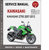 Thumbnail Kawasaki Z750 2007-2012 Service Repair Manual PDF