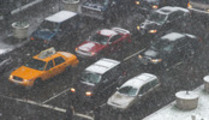 Thumbnail Park Ave Traffic in snowstorm, NYC