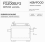 Thumbnail KENWOOD 7-inch MULTI-DISPLAY FGZ000UF2 SERVICE MANUAL