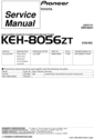 Thumbnail PIONEER KEH-8056ZT SERVICE MANUAL