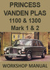 Thumbnail PRINCESS Vanden Plas 1100 & 1300 Mark 1 & 2 Workshop Manual Thumbnail PRINCESS Vanden Plas 1100 & 1300 Mark 1 & 2 Workshop Manual