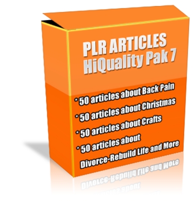 Pay for Buy PLR Articles Hi-Quality Pack 7 with Bonus