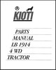 Thumbnail Kioti Tractor LB1914 Tractor 4WD Service Parts Manual with P