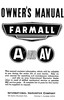 Thumbnail Farmall A & AV Tractor Owners Operators Maintenance Manual