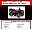 Thumbnail 2001 Suzuki LT-F300 King Quad Factory Suzuki Repair Shop Manual - FREE SHIPPI Thumbnail 2001 Suzuki LT-F300 King Quad Factory Suzuki Repair Shop Manual - FREE SHIPPI