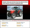 Thumbnail MASSEY FERGUSON MF5400 TRACTOR SERVICE REPAIR SHOP MANUAL ECHNICAL WORKSHOP MF5