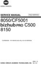 Thumbnail Konica Minolta Bizhub Pro C500 8050/CF5001/ service manual