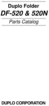 Thumbnail Duplo Folder DF-520 & 520N parts manual