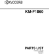 Thumbnail Kyocera KM-1060 parts manual Thumbnail Kyocera KM-1060 parts manual