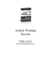 Thumbnail Article Writing Secrets Thumbnail Article Writing Secrets