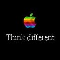 Thumbnail OS X Tiger boot image - Think Different