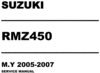 Thumbnail Suzuki RMZ450 Service Repair Manual 2005-2007