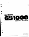 Thumbnail Suzuki GS1000 1980 Service Repair Manual
