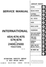 Thumbnail INTERNATIONAL 454, 474, 475, 574,674 TRACTOR SERVICE MANUAL Thumbnail INTERNATIONAL 454, 474, 475, 574,674 TRACTOR SERVICE MANUAL