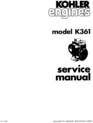 Thumbnail KOHLER K361 SERVICE MANUAL Thumbnail KOHLER K361 SERVICE MANUAL