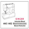 Thumbnail SINGER Heavy Duty 4452 Sewing Machine Instruction manual 
