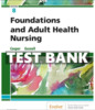 Thumbnail Test Bank for Foundations and Adult Health Nursing 8th Editi