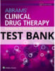 Thumbnail Test Bank Abrams Clinical Drug Therapy Rationales for 12th e