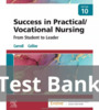 Thumbnail Test Bank Success in Practical Vocational Nursing From 10th 
