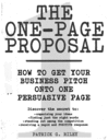 Thumbnail The One-Page Proposal: How to Get Your Business Pitch onto O