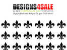 Thumbnail Fleur De Lis Black Pattern For Sale