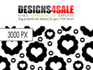 Thumbnail Black Fluffy Hearts