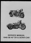 Thumbnail Harley Davidson 45 SV Servi Car Motorcycle1940-1958  Manual