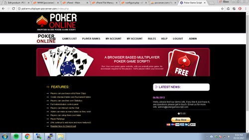 Multiplayer Poker Game Script + PayPal Payment Gateway