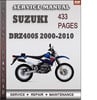 Thumbnail Suzuki DRZ400S 2000-2010 Factory Service Repair Manual Download