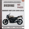 Thumbnail Suzuki Bandit GSF1250 2006-2012 Factory Service Repair Manual Download