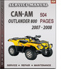 Thumbnail Can-Am Outlander 800 2007 - 2008 Factory Service Repair Manual Download