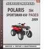 Thumbnail Polaris Sportsman 450 2009 Factory Service Repair Manual Download