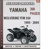 Thumbnail Yamaha Wolverine YFM 350 1995 - 2004 Factory Service Repair Manual Download