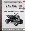 Thumbnail Yamaha YFM 350 FWT 2000-2006 Factory Service Repair Manual Download