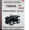 Thumbnail Yamaha YFM 600 Grizzly 1998-2001 Factory Service Repair Manual Download