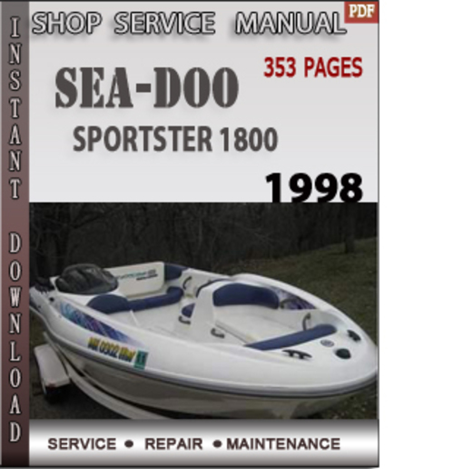 Seadoo Sportster 1800 1998 Shop Service Repair Manual Downlo Tradebit