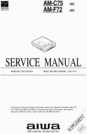 Thumbnail Aiwa AM-C75 AM-C72 Service Manual Thumbnail Aiwa AM-C75 AM-C72 Service Manual