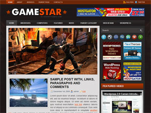Thumbnail  Gamer Wordpress Themes-GameStar