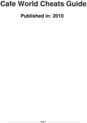 Thumbnail Cafe World Game Cheats Guide