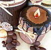 Unique chocolate candle cake