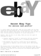 Thumbnail Secret eBay Tips - Make Money on eBay Thumbnail Secret eBay Tips - Make Money on eBay